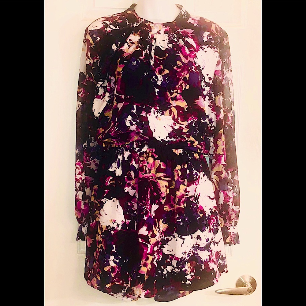 FLORAL PRINT PLUS SIZE BLOUSE